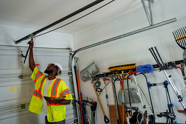 Professional Garage Door Panel Replacement technician working in Suffern, NY